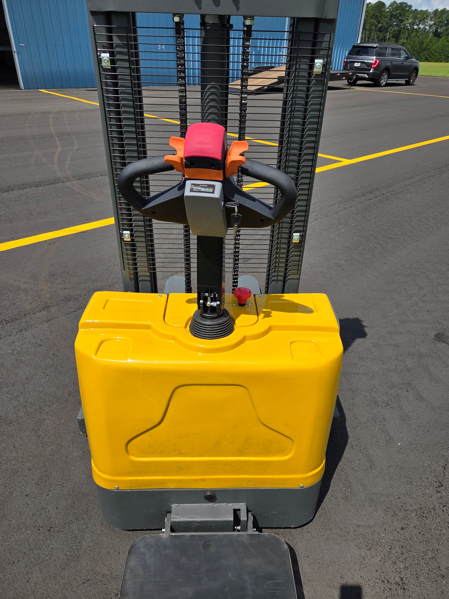 JKS Electric Forklift Pallat Stacker adjustable wide legs