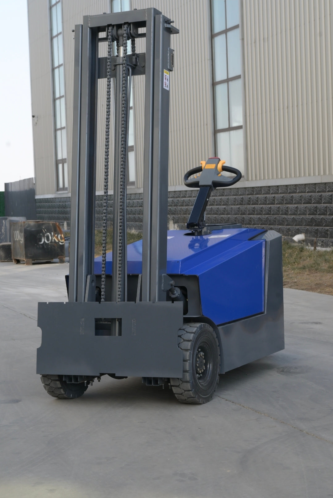 JKS All-Terrain E15 Stand Up Forklift "Big Blue"