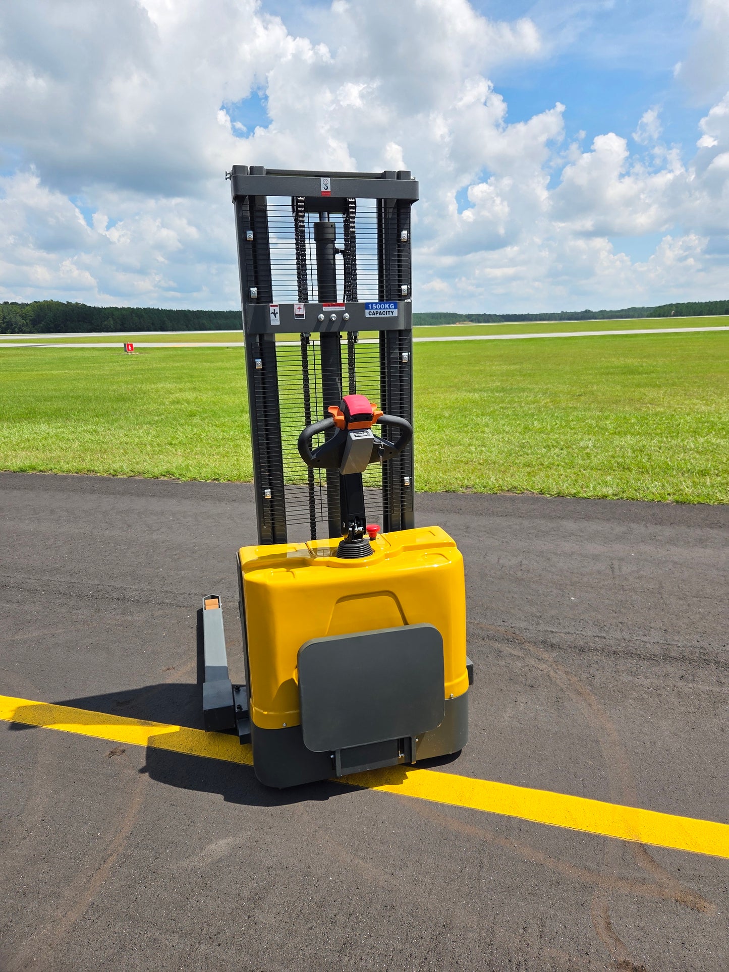 JKS Electric Forklift Pallat Stacker adjustable wide legs