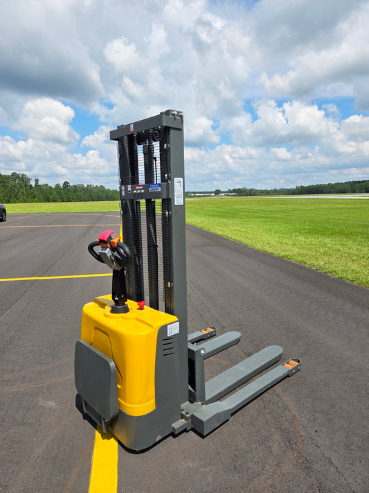 JKS Electric Forklift Pallat Stacker adjustable wide legs