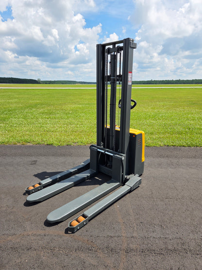 JKS Electric Forklift Pallat Stacker adjustable wide legs