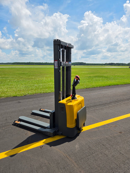 JKS Electric Forklift Pallat Stacker adjustable wide legs